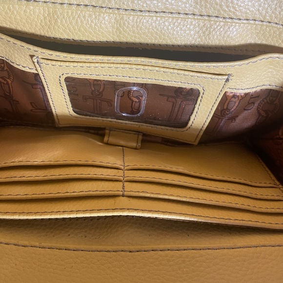 Tignanello Leather Yellow Crossbody purse - Picture 10 of 11